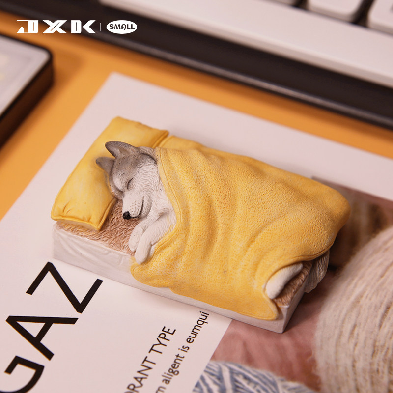 JXK small 单身狗哈士奇 网红可爱创意萌系宠物犬手办摆件冰箱贴