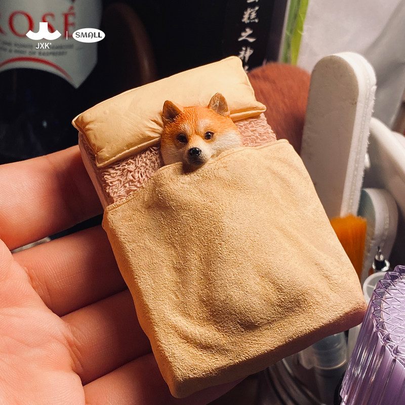 JXK Small 单身狗 柴犬周边装饰小狗潮玩模型摆件治愈手办冰箱贴