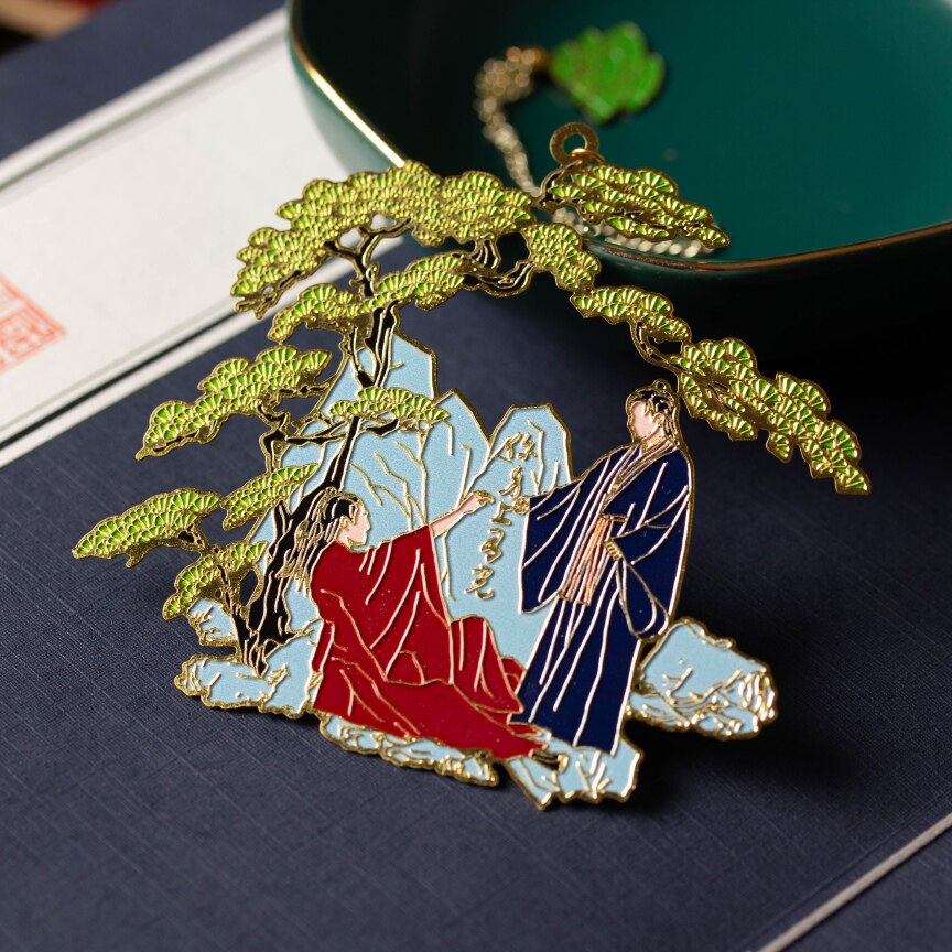 【你身上有光】龚俊栀子花山河令文艺创意纪念品金属烤漆书签吊坠