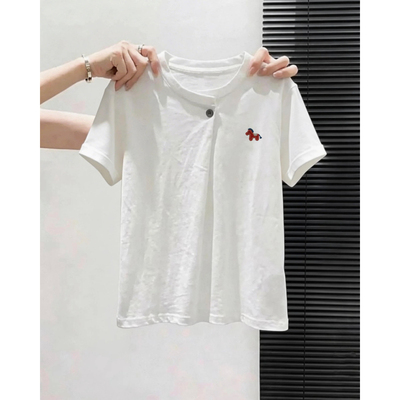 欧货白色长袖T恤女打底衫上衣