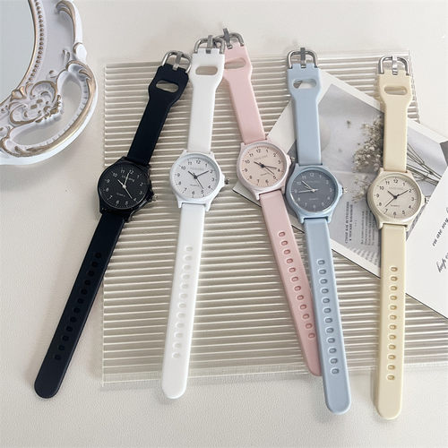 公务员考试专用手表女款学霸初中生高中学生静音防水学院风石英表