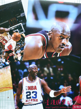 高清Jordan迈克尔乔丹海报墙壁画 NBA篮球明星球星乔丹之翼明信片
