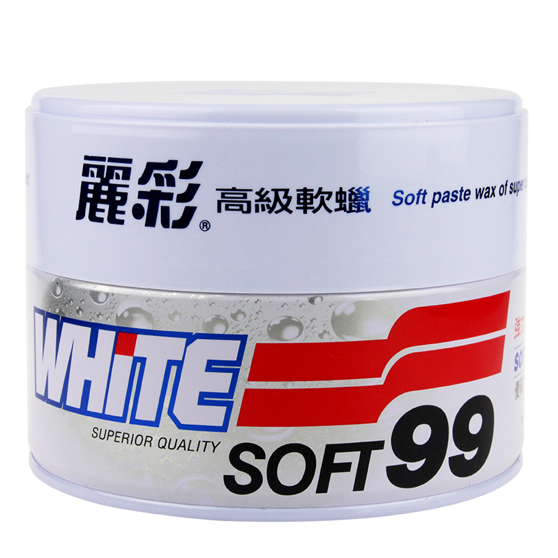 SOFT99丽彩白蜡汽车软蜡白色黑色车蜡新车上光去污蜡