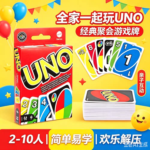 正版UNO纸牌乌诺UNO No Mercy塑封防水游戏卡牌Uno毫不留情扑克牌