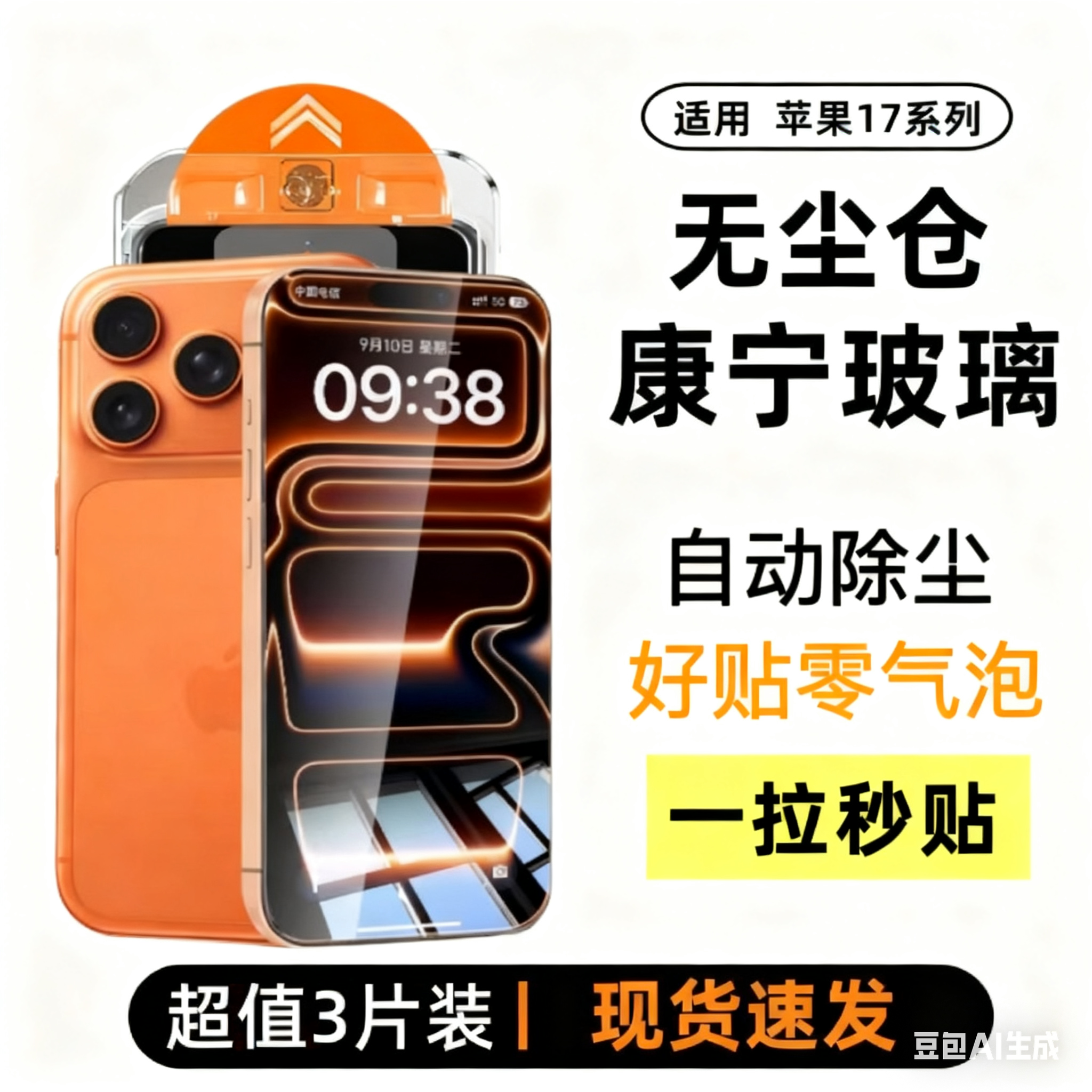 适用无尘仓苹果17手机膜iPhone13ProMax钢化膜16新款14/12pro听筒防尘防窥16/15plus防摔贴膜17air全屏覆盖