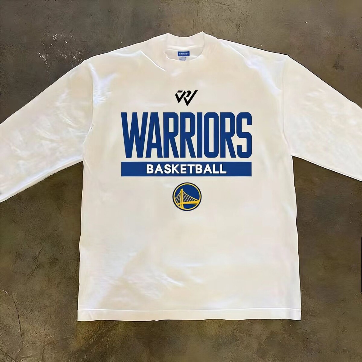 潮牌短袖t恤260G重磅篮球印花T恤美式嘻哈风螺口长袖男宽松休闲圆