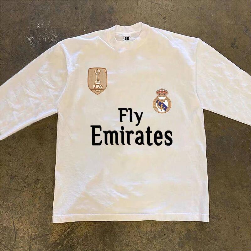 潮牌短袖t恤260g重磅长袖t恤男ins潮牌美式休闲圆领宽松上衣