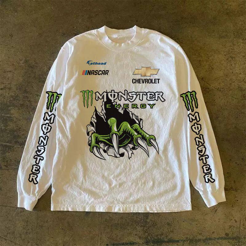 潮牌短袖t恤260g重磅长袖t恤男ins潮牌美式休闲圆领宽松上衣