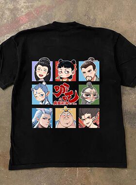 潮牌短袖t恤250G重磅美式潮流休闲字母印花T恤男百搭圆领overszie