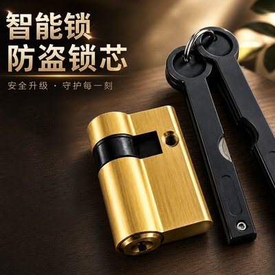指纹锁锁芯密码智能锁锁心防盗门电子锁全自动半自动锁芯锁具配件