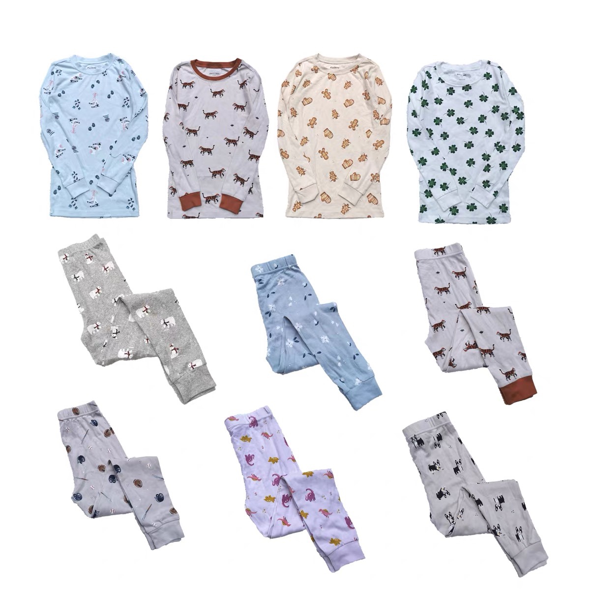 口加拿大儿童秋冬全棉家居服