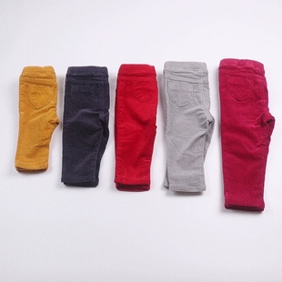 宝宝秋冬男女童弹力舒适纯棉灯芯绒松紧腰百搭休闲长裤