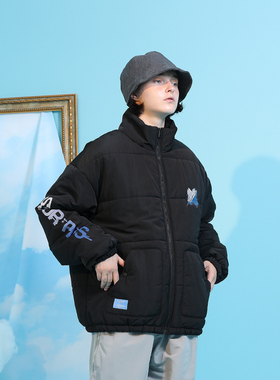SSURPLUS联名PCMY刷漆小LOGO棉服羽绒棉潮牌加厚宽松男女情侣棉袄