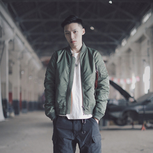 714street 17aw Crush MA1 Jacket 拼接情侣飞行夹克防水秋冬厚款