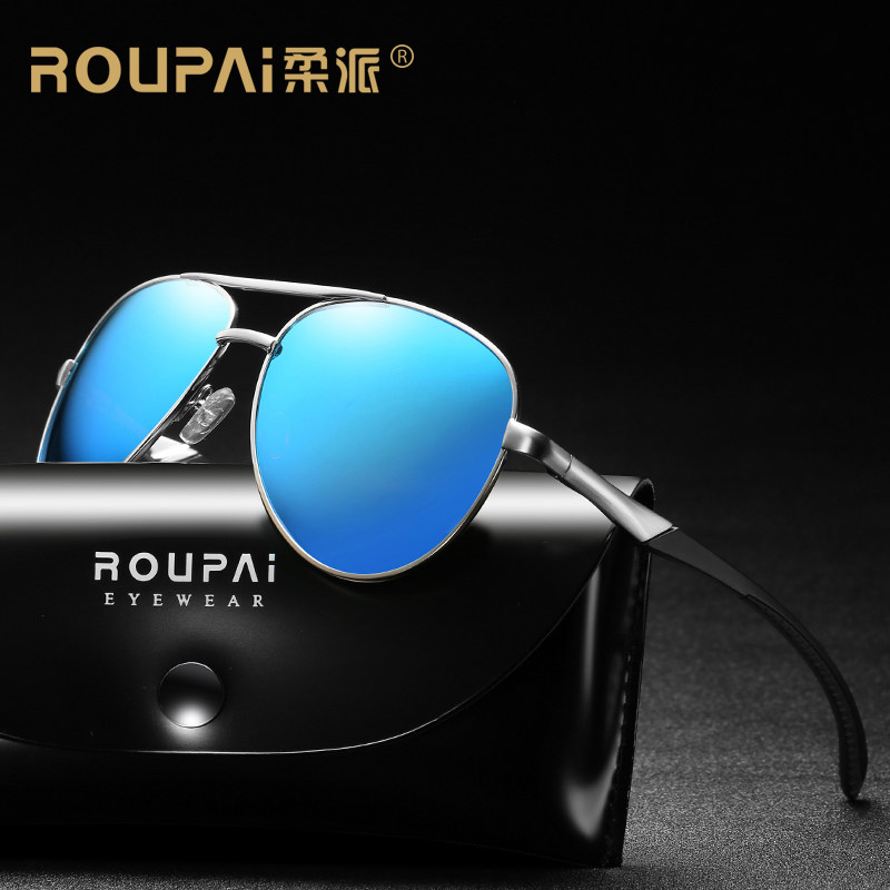 时尚男士开车偏光太阳眼镜经典炫彩大框蛤蟆镜墨镜骑行太阳眼睛