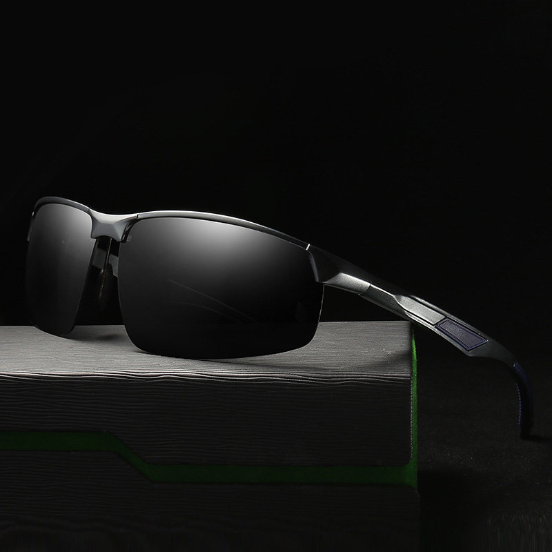 新款时尚运动型男士铝镁开车偏光太阳镜高清户外旅行骑行驾驶墨镜