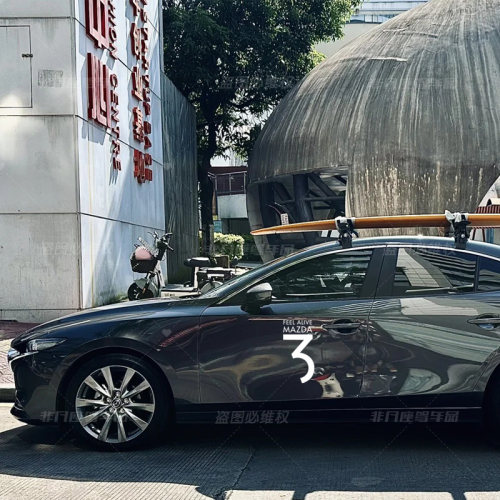 适用于马自达3昂克赛拉贴纸FEELALIVE车门贴拉花MAZDA个性反光贴