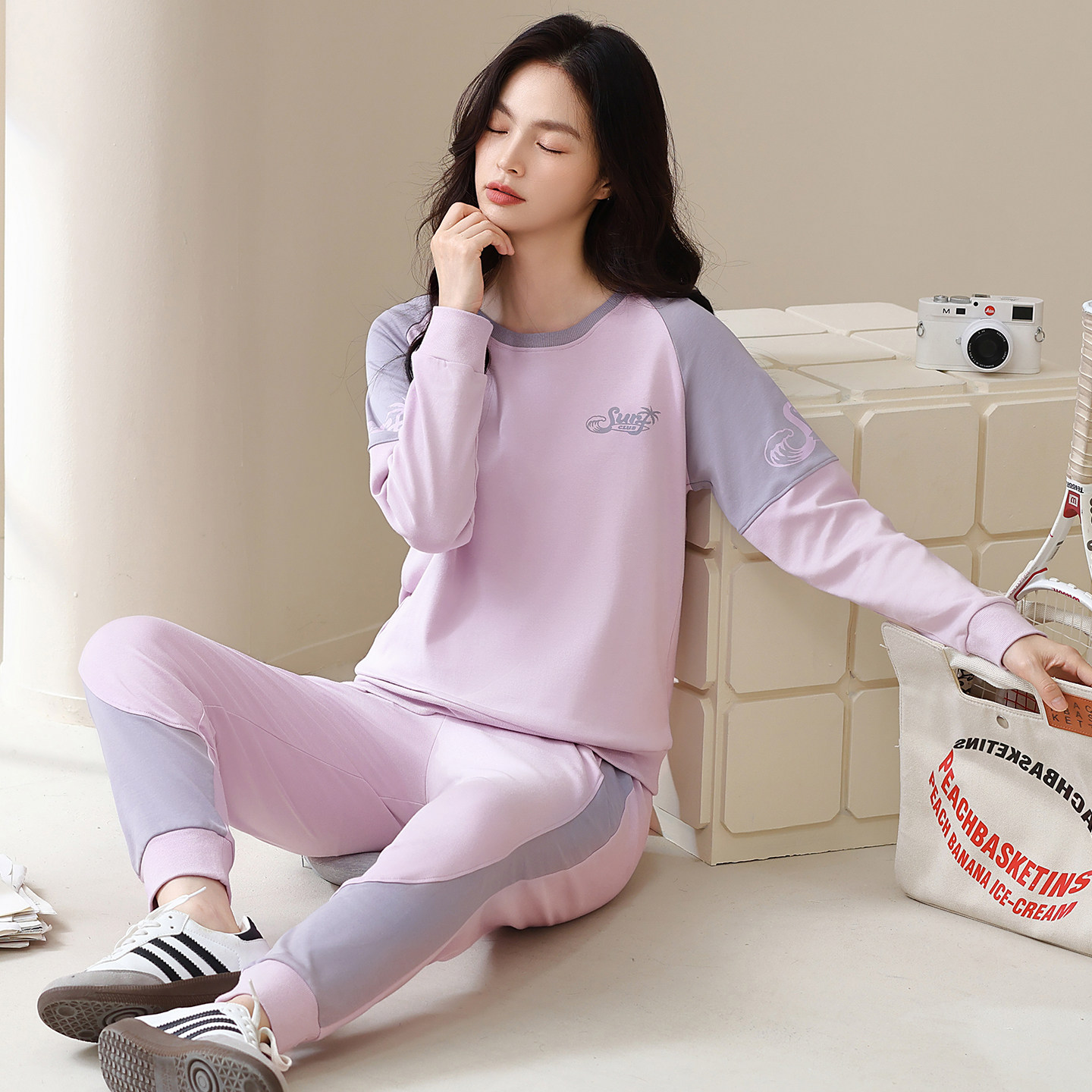 秋款纯棉睡衣女款春秋2026新款春秋长袖套装套头女士可外穿家居服