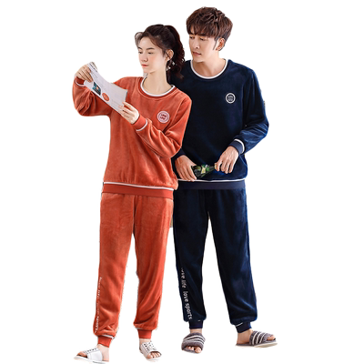 情侣装睡衣女款冬珊瑚绒加厚