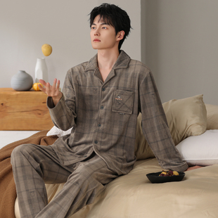 开衫海岛绒冬天珊瑚绒睡衣男加绒法兰绒加大码保暖家居服套装冬季