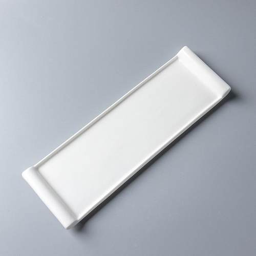 20英寸陶瓷长条盘白色意境点心盘