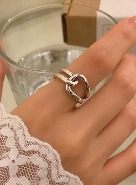 复古做旧素圈戒指女小众设计