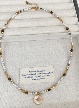 手工串珠项链复古小众锁骨链