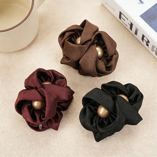 「鹊桥」丸子头抓夹女高级感2025新款饱满后脑勺发夹高马尾夹头饰