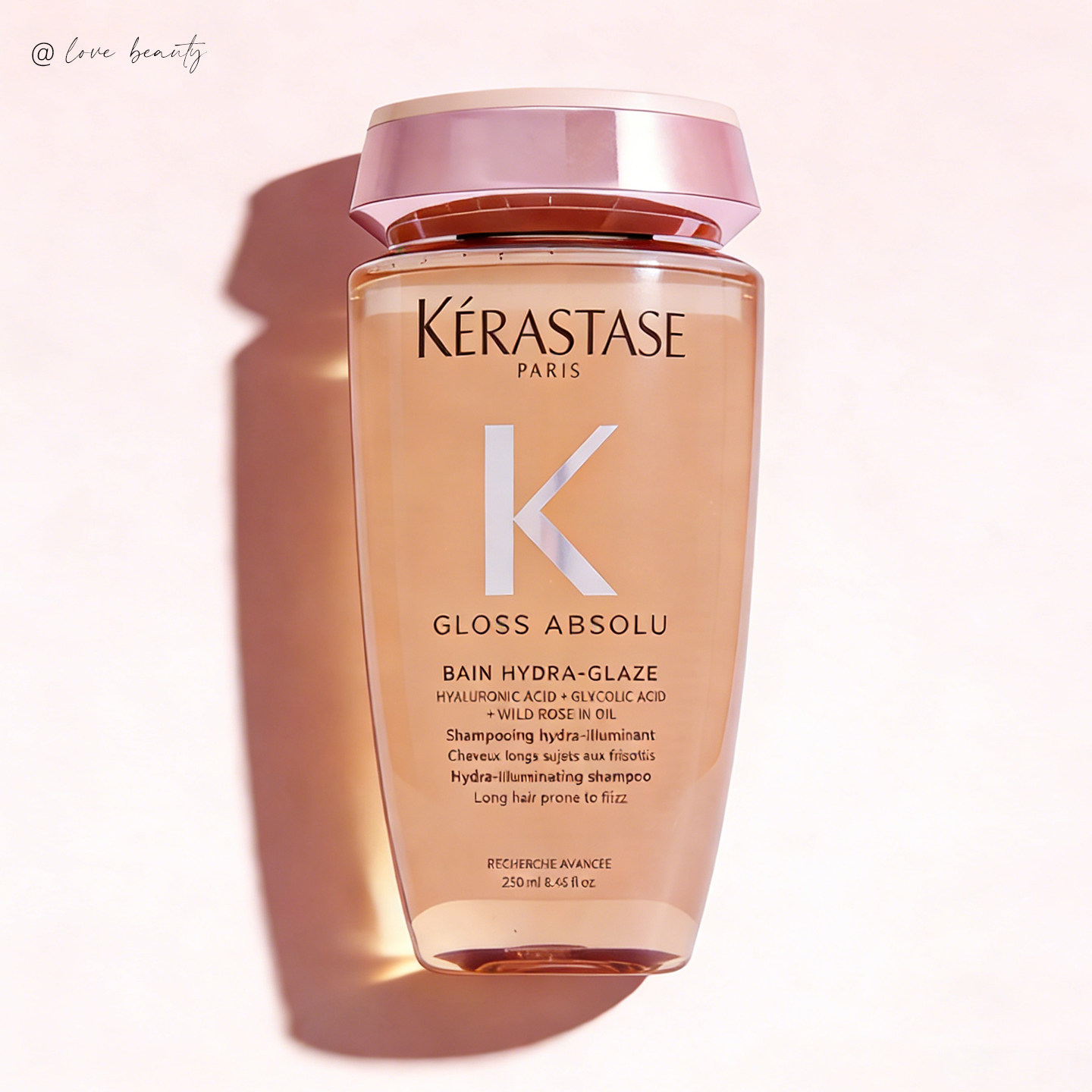 新上市 卡诗釉光玫瑰莹润洗发水250ml温和清洁修护保湿护发无硅油