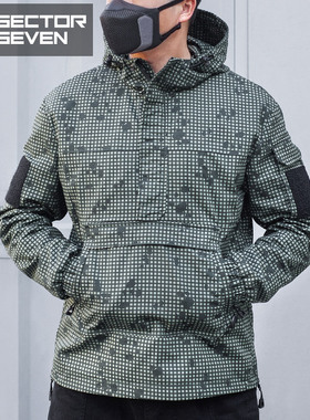 第7区 23款袋鼠战术卫衣套头男春秋户外通勤休闲保暖军迷迷彩外套