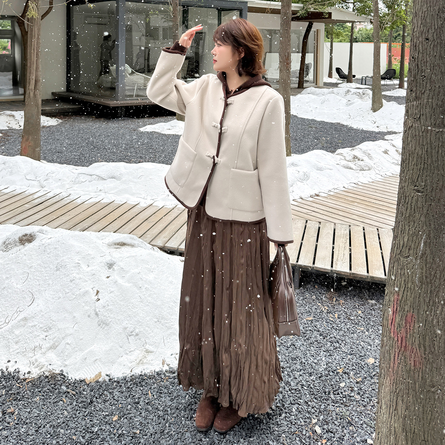 长短款低腰大码女装小香风外套