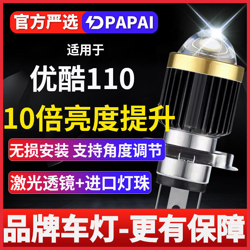 适用本田优酷110摩托车LED透镜大