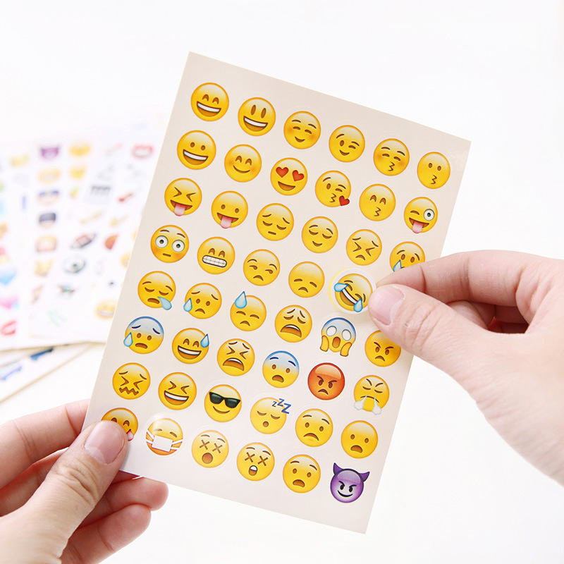 Emoji表情贴纸 IOS9.1手帐日记装饰可表情贴纸全套苹果内置表情-封面