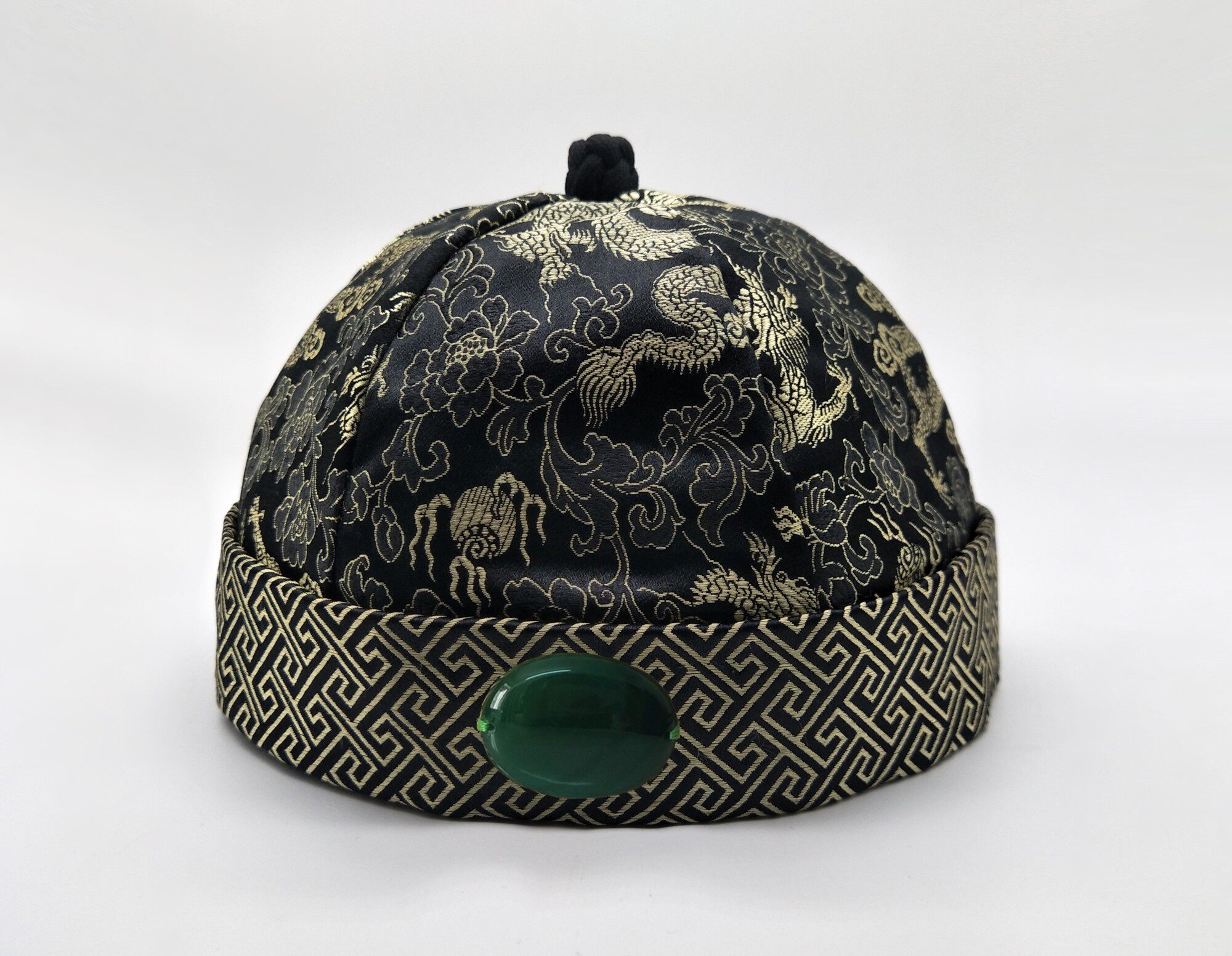 原创手工瓜皮帽皇帝复古小王爷地主帽无檐男帽包头帽子影视剧头饰