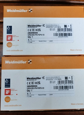 现货促销全新原装魏德米勒2464590000 UR20-8DI-PN-FSPS-V2实物照