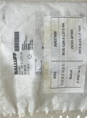 BOS00WJ BOS 12M-X-LS12-S4现货促销 全新原装 巴鲁夫  实物照片