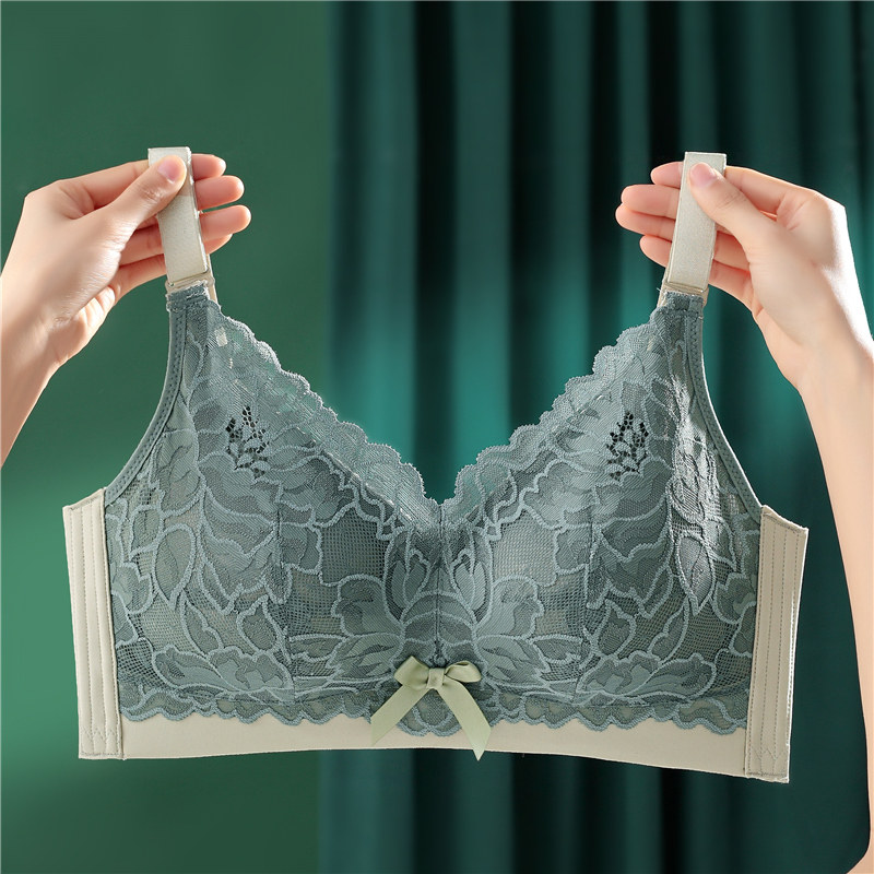 3乳胶内衣显胸小上托防下垂收副乳胸罩女夏薄款大胸显小文胸无钢圈