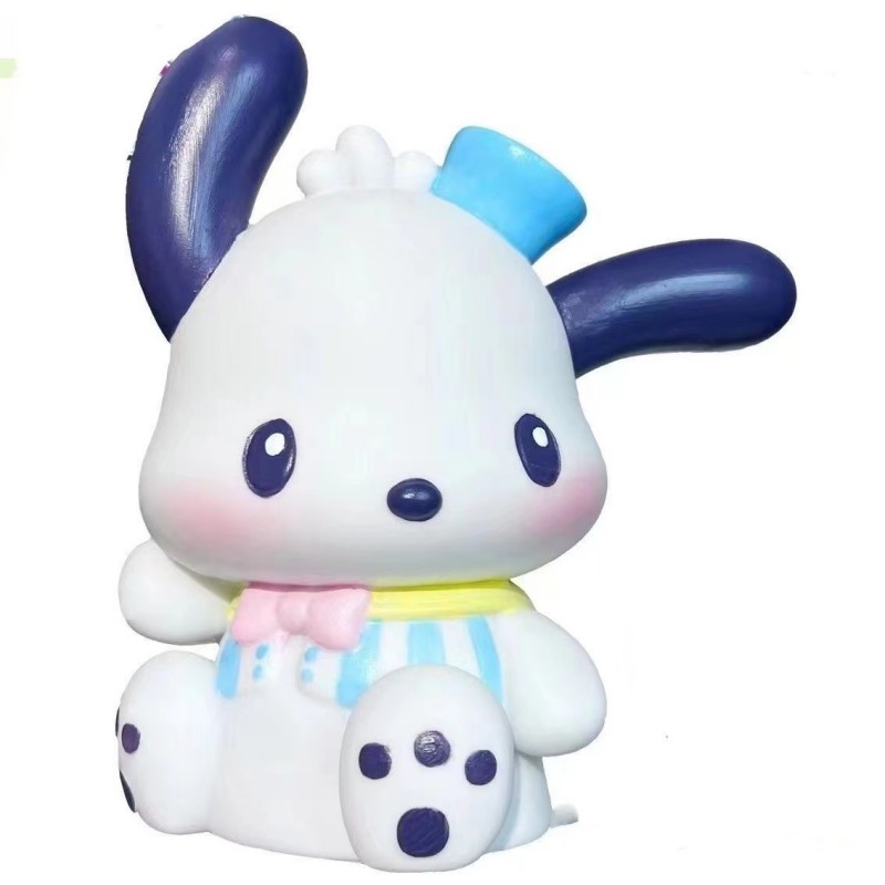 帕恰狗网红石膏娃娃小红书同款创意手工diy白胚摆件非搪胶存钱罐