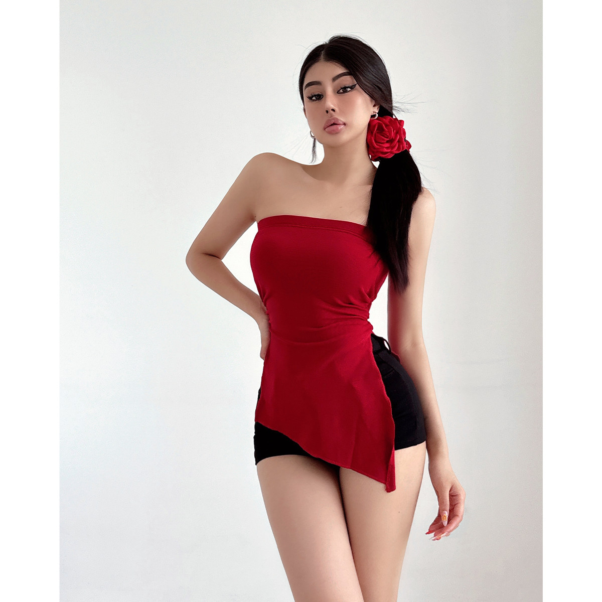 liviahome 侧边开衩不规则辣妹抹胸带胸垫夏季内搭打底无袖上衣女,女装/女士精品,T恤,淘宝优惠券,粉丝福利购,淘宝优惠卷