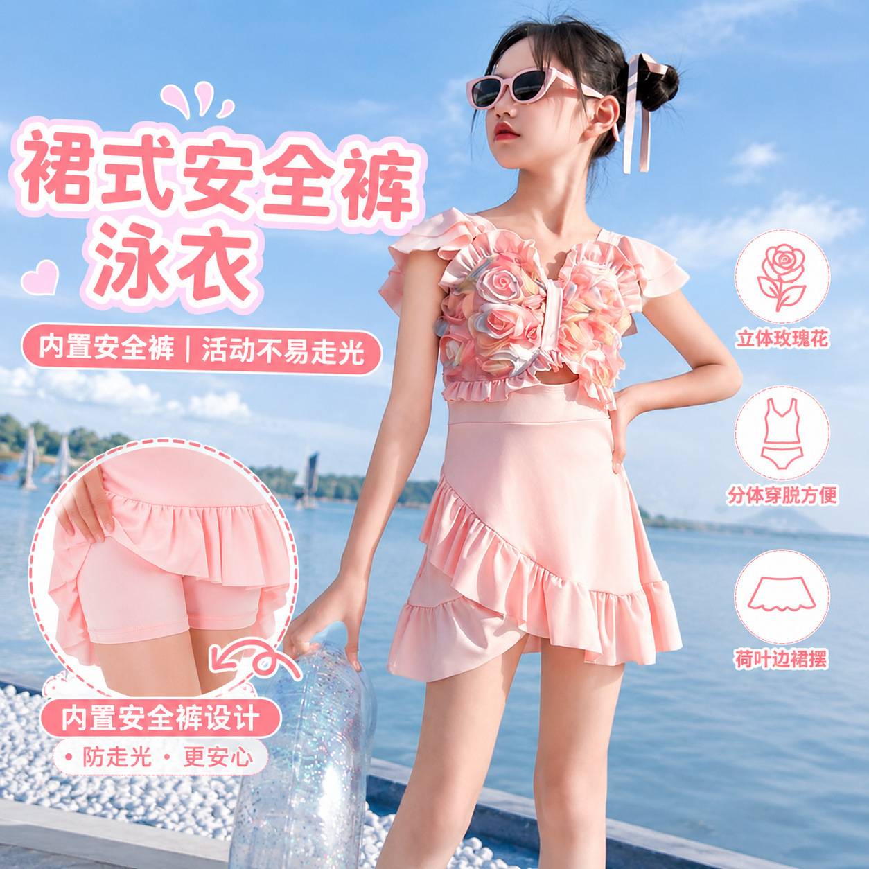 泳衣女儿童2026新款夏季玩水中