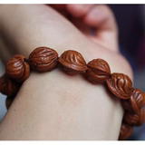 秦岭桃核核桃文玩手串正圆脑纹麒麟念珠男女款盘玩佛珠手把件手链