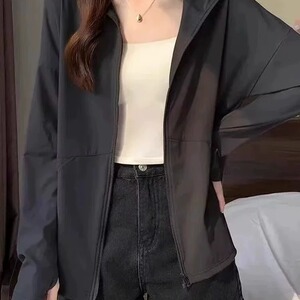 长袖薄款防晒衣女2026年夏季新款防紫外线冰丝凉感透气户外防晒服