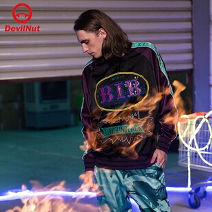 NUT潮牌 BIB 恶魔 流感外套中蝙蝠套头衫 SET 男女同款 DEVIL