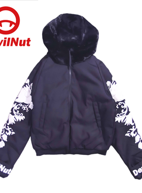 DEVILNUT潮牌高腰夹克羽绒服