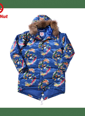 DEVIL NUT潮牌恶魔无性别情侣保暖多色休闲前短后长羽绒服 ASV