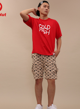 DEVIL NUT潮牌 恶魔 男女同款 中国红新年红 简约 经典T BIB SET