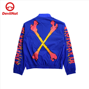 DEVIL NUT恶魔潮牌立领夹克男潮牌印花宽松外套