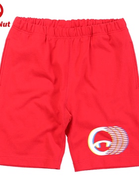 DEVIL NUT潮牌 恶魔 男女同款中国红新年红大红运动短裤 体育 SET