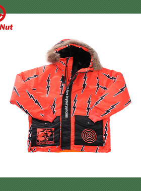 DEVIL NUT潮牌恶魔无性别情侣保暖大口袋保暖休闲羽绒服 AET