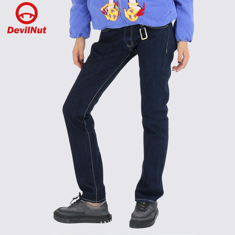 DEVIL NUT潮牌 恶魔 休闲 女式 牛仔裤 BIB ATH - devilnut旗舰店出品